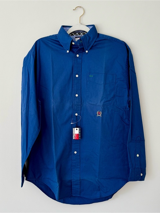 Tommy Hilfiger Other - NWT Vintage Tommy Hilfiger 100% Cotton Button Down Pocket Shirt, Blue – Small